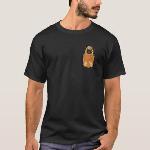 Funny pug dog in shirt pocket chest bag Premium