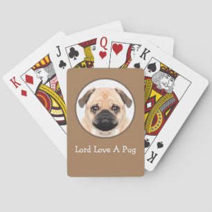 Funny Pug Dog Theme Deck Of Playing Cards