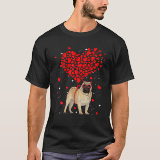 Funny Pug Dog Valentine Pet Puppy Dog Lover T-Shirt