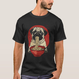 Funny Pug Eating Ramen T-Shirt