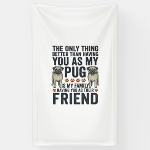 Funny Pug Family Friend Vintage Engraving Shirt De Banner