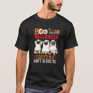 Funny Pug Ghost This Is My Halloween Costume Pug M T-Shirt