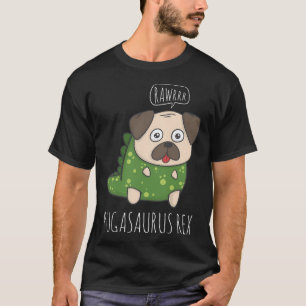 Funny Pug Halloween Pugasaurus Rex Costume T-Shirt