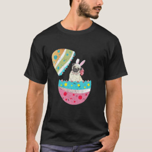 Funny Pug Lover Easter Egg Bunny Costume Easter Da T-Shirt