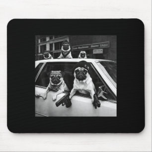 Funny pug meme pug gangster dog street style mouse pad