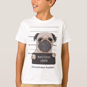 Funny Pug Mugshot T-Shirt