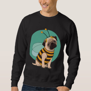 Funny Pug Wearing Halloween costume Bee Classic T- Sweatshirt
