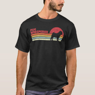 Funny Pug Whisperer, Retro T-Shirt