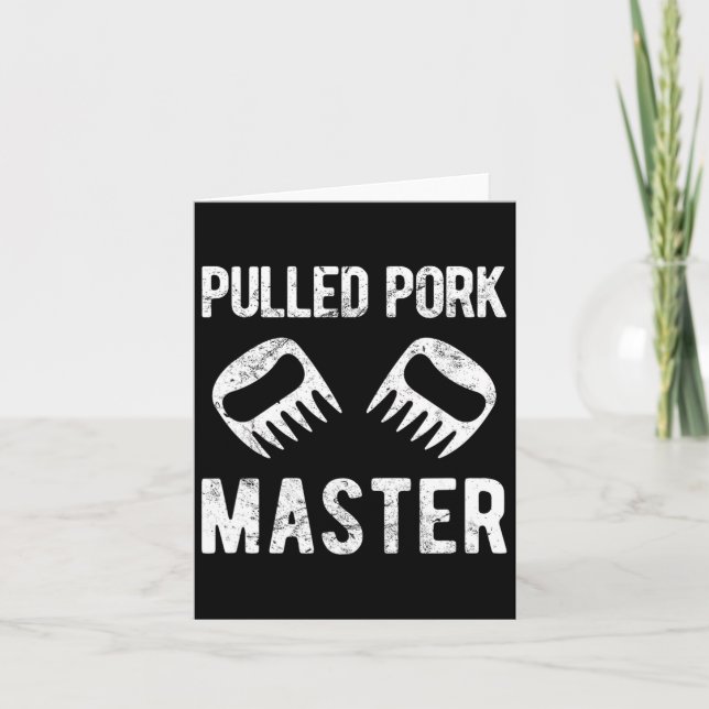 Funny Pulled Pork Master Bear Claws  Card (Front)