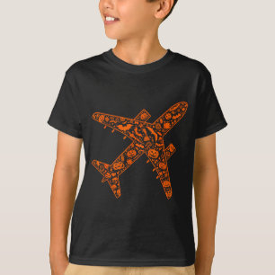 Funny Pumpkin Airplane Candy Halloween Mens Womens T-Shirt