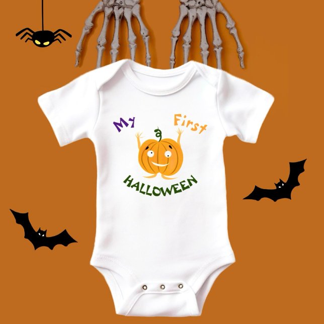 Funny pumpkin baby bodysuit (Creator Uploaded)
