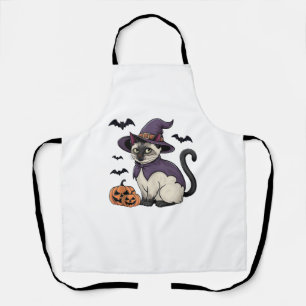 Funny Pumpkin Bat Witch Costume Cat Halloween Tank Apron
