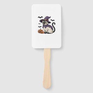 Funny Pumpkin Bat Witch Costume Cat Halloween Tank Hand Fan