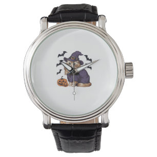 Funny Pumpkin Bat Witch Costume Persian Cat Hallow Watch