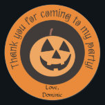 Funny Pumpkin Custom Halloween Party Stickers<br><div class="desc">Personalised Halloween Party Stickers.</div>