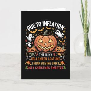 Funny Pumpkin Due To Inflation This Is My Hallowee Card