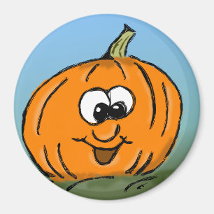 Funny Pumpkin Face Magnet