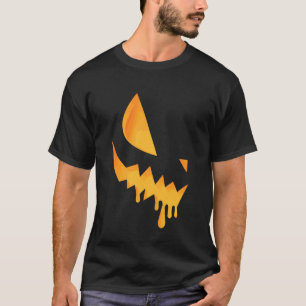 Funny Pumpkin Face Matching Couple Halloween Costu T-Shirt