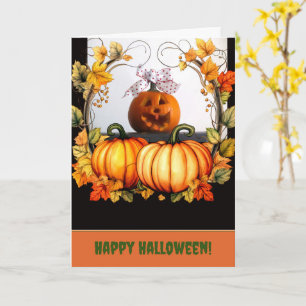 Funny Pumpkin Folded Greeting Card