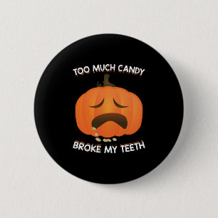 Funny Pumpkin Halloween Candy Gift 6 Cm Round Badge