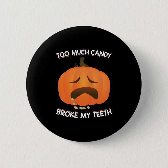 Funny Pumpkin Halloween Candy Gift 6 Cm Round Badge (Front)