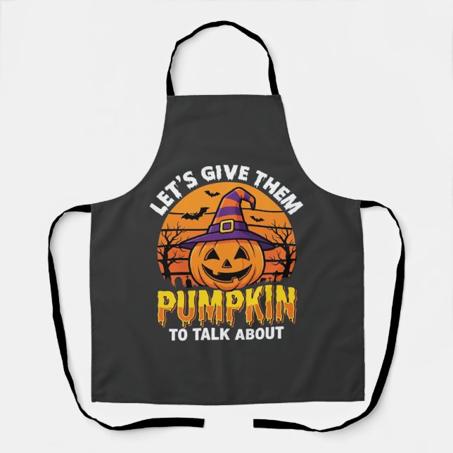 Funny Pumpkin Halloween Pun Design2 (1)_1 Apron (Front)