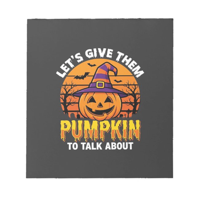 Funny Pumpkin Halloween Pun Design2 (1)_1 Notepad (Front)