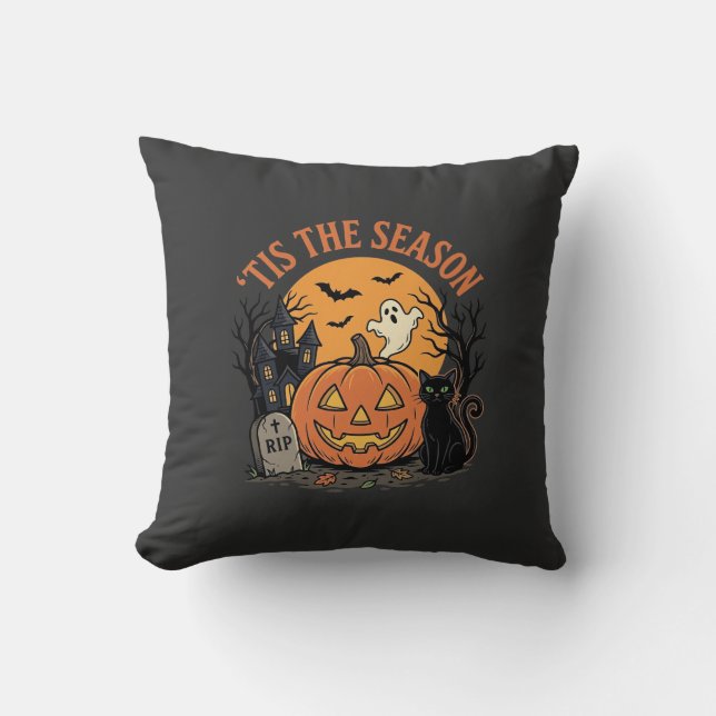 Funny Pumpkin Halloween Pun Design2 (2)_1 Cushion (Front)
