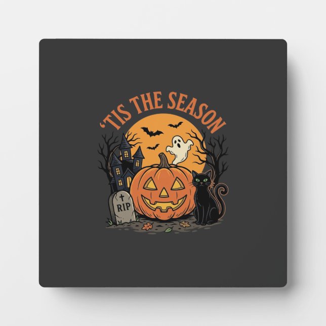 Funny Pumpkin Halloween Pun Design2 (2)_1 Plaque (Front)