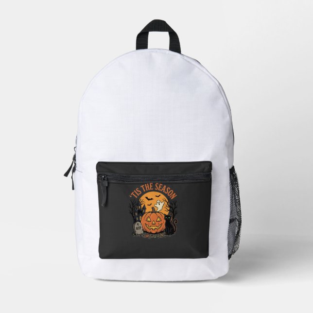 Funny Pumpkin Halloween Pun Design2 (2)_1 Printed Backpack (Front)