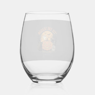Funny Pumpkin Halloween Pun Design2 (2)_1 Stemless Wine Glass