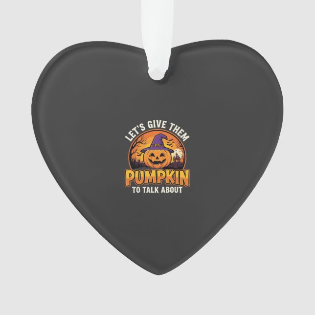 Funny Pumpkin Halloween Pun Design_1 Ornament (Front)