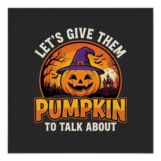 Funny Pumpkin Halloween Pun Design_1 Poster (Front)