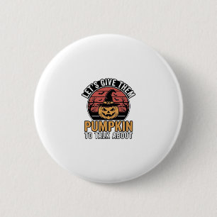 Funny Pumpkin Halloween Vintage Shirt Design_1 6 Cm Round Badge