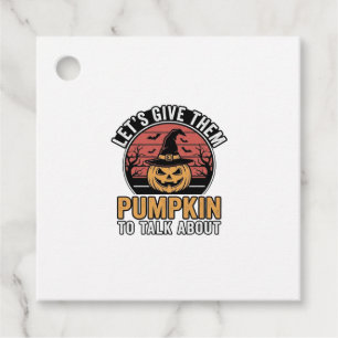 Funny Pumpkin Halloween Vintage Shirt Design_1 Favour Tags