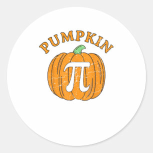 Funny Pumpkin Pie Halloween Thanksgiving Pumpkin P Classic Round Sticker