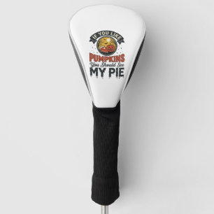 Funny Pumpkin Pie Halloween Vintage Shirt Design_1 Golf Head Cover