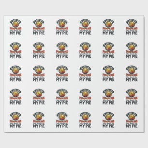 Funny Pumpkin Pie Halloween Vintage Shirt Design_1 Wrapping Paper