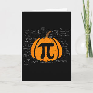 Funny Pumpkin Pie Math Teacher Halloween Thanksgiv Card