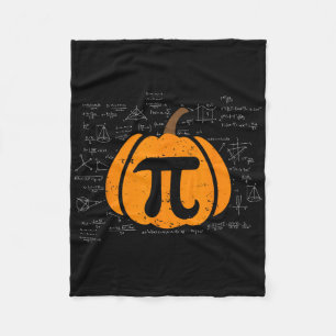 Funny Pumpkin Pie Math Teacher Halloween Thanksgiv Fleece Blanket