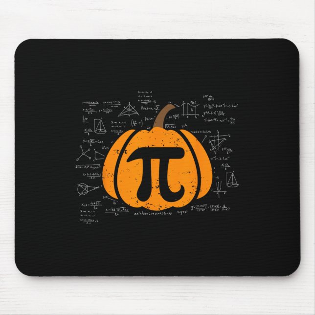 Funny Pumpkin Pie Math Teacher Halloween Thanksgiv Mouse Pad (Front)