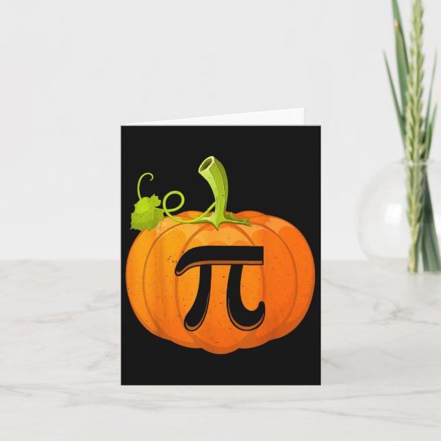 Funny Pumpkin Pie Math Teacher Science Stem Hallow Card (Front)