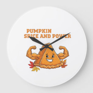 Funny Pumpkin Pie Thanksgiving Classic T-Shirt_2.p Large Clock