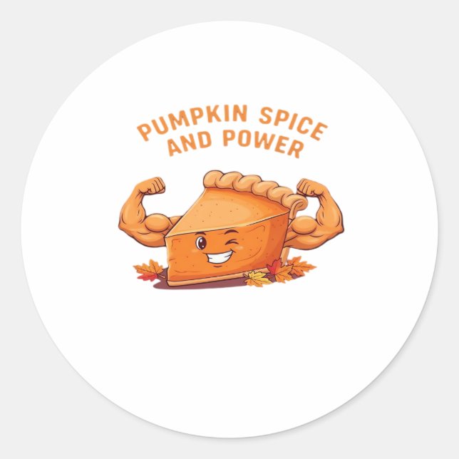 Funny Pumpkin Pie Thanksgiving Classic T-Shirt.png Classic Round Sticker (Front)