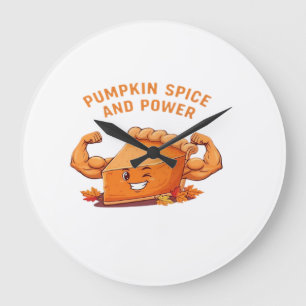 Funny Pumpkin Pie Thanksgiving Classic T-Shirt.png Large Clock