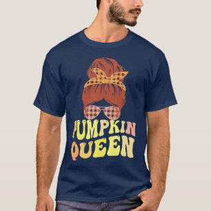 Funny PUMPKIN QUEEN Halloween Carver Lady Fall Car T-Shirt