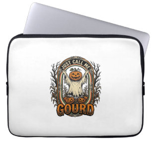 Funny Pumpkin Shirt Vintage Engraving Halloween Co Laptop Sleeve