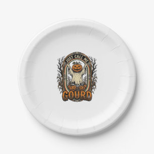 Funny Pumpkin Shirt Vintage Engraving Halloween Co Paper Plate