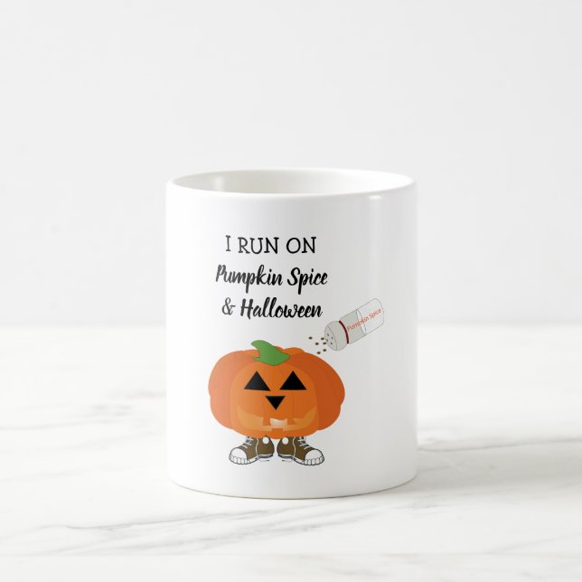 Funny Pumpkin Spice and Halloween Coffee Mug (Center)