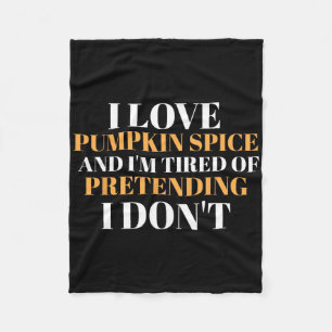 Funny Pumpkin Spice Boyfriend Or Husbynd Gag Joke Fleece Blanket